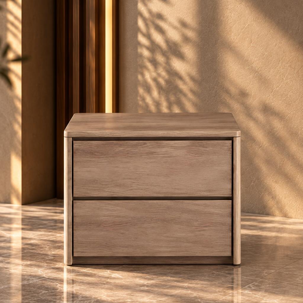 Vantello Nightstand Set in simple soft interior look