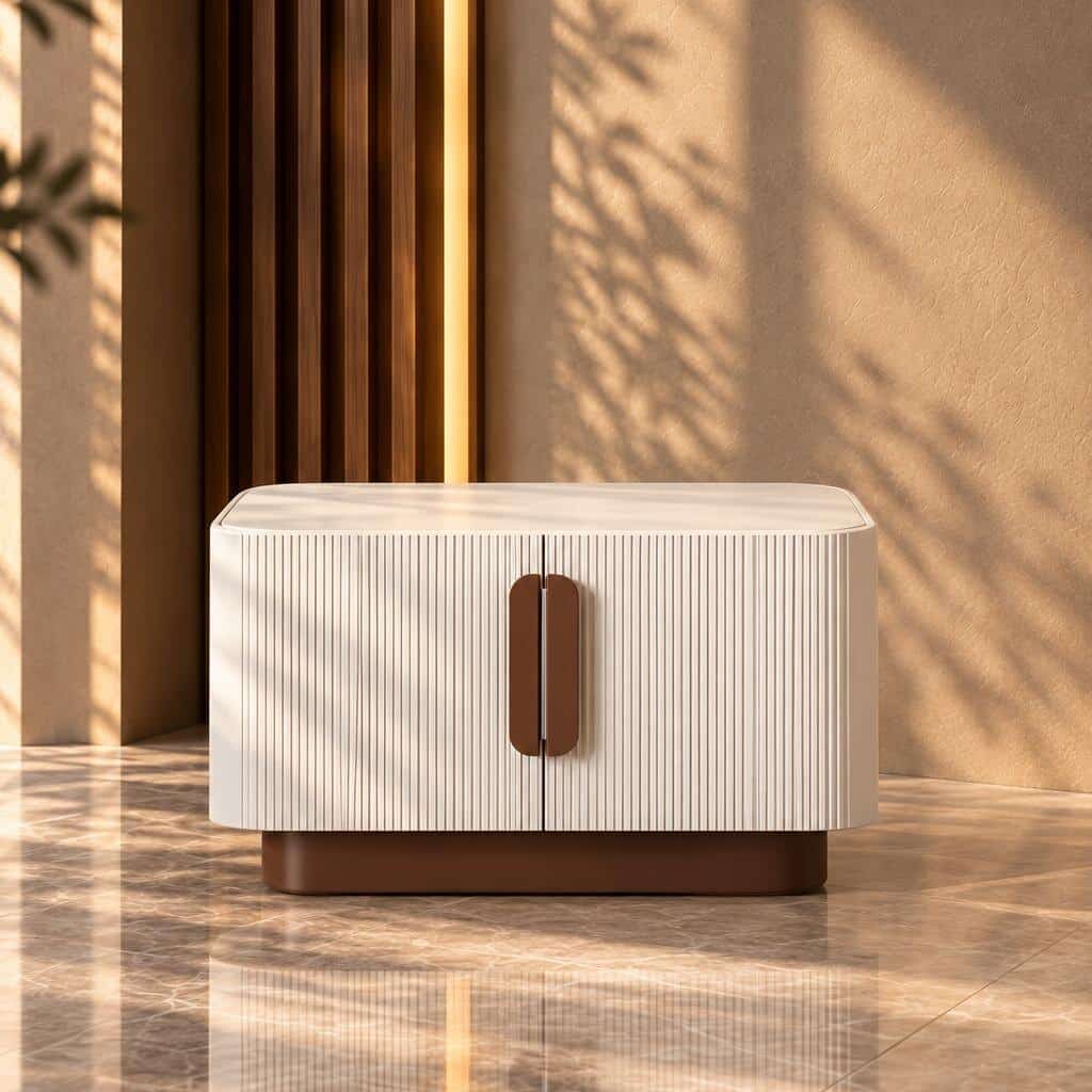 Torzano Nightstand Set in warm neat furniture view