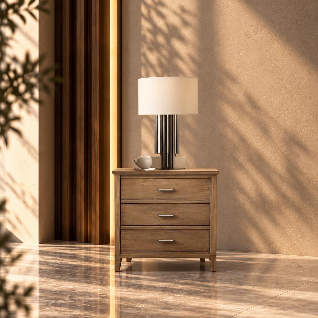 Velcora Nightstand Set in sleek bedroom setup