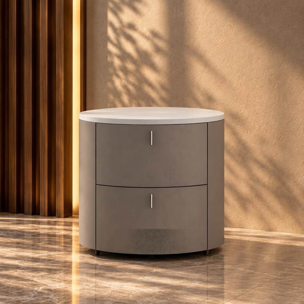 Crestora Nightstand Set in crafted practical bedside arrangement