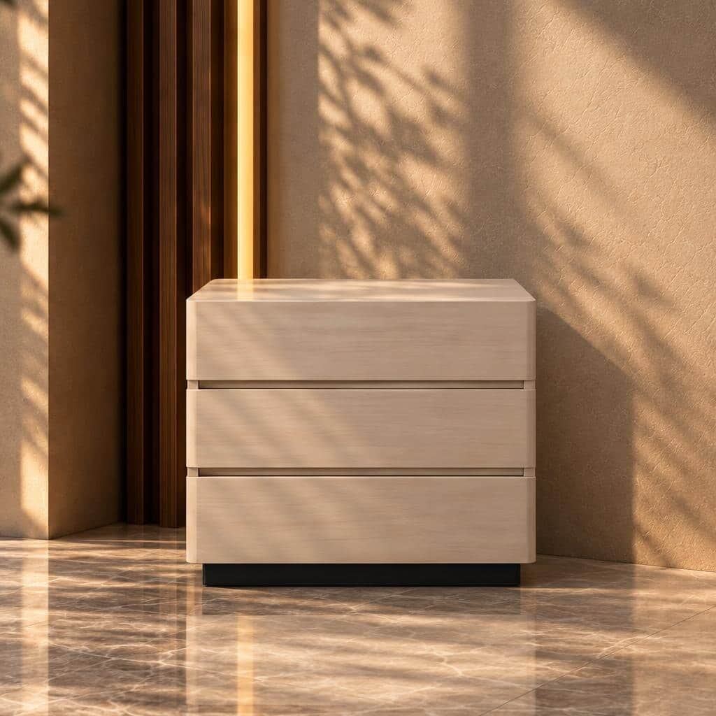 Mino Nightstand Set in practical furniture closeup