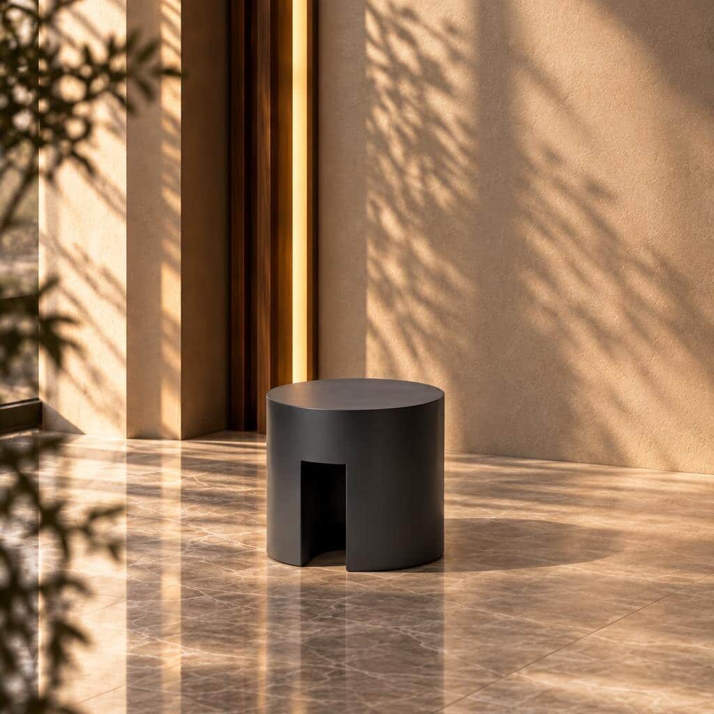 Mavento Nightstand Set in neat side storage view