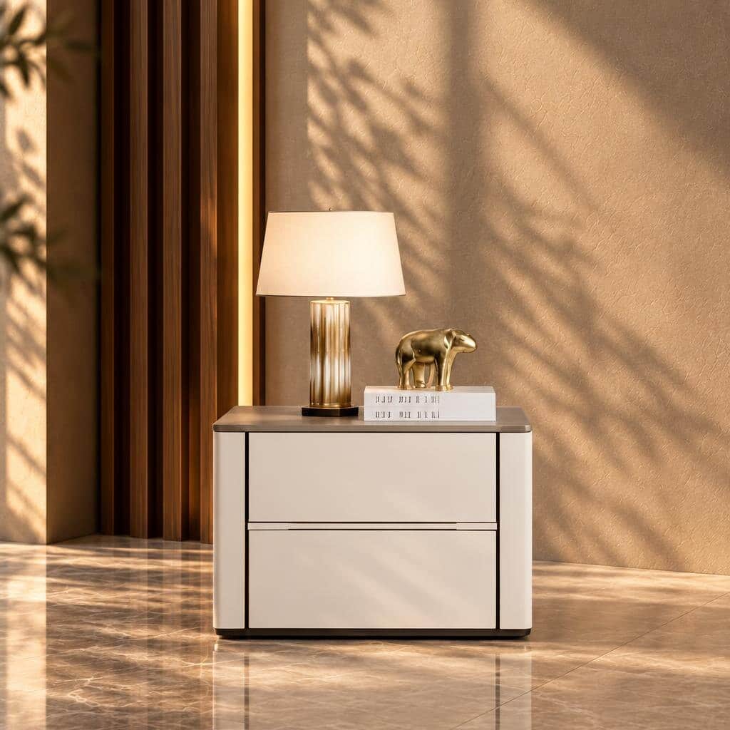 Zentaro Nightstand Set in graceful elegant room scene