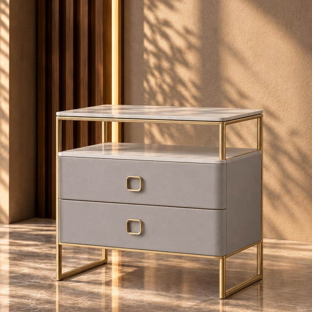 Nia Nightstand Set in smooth comfortable home setting