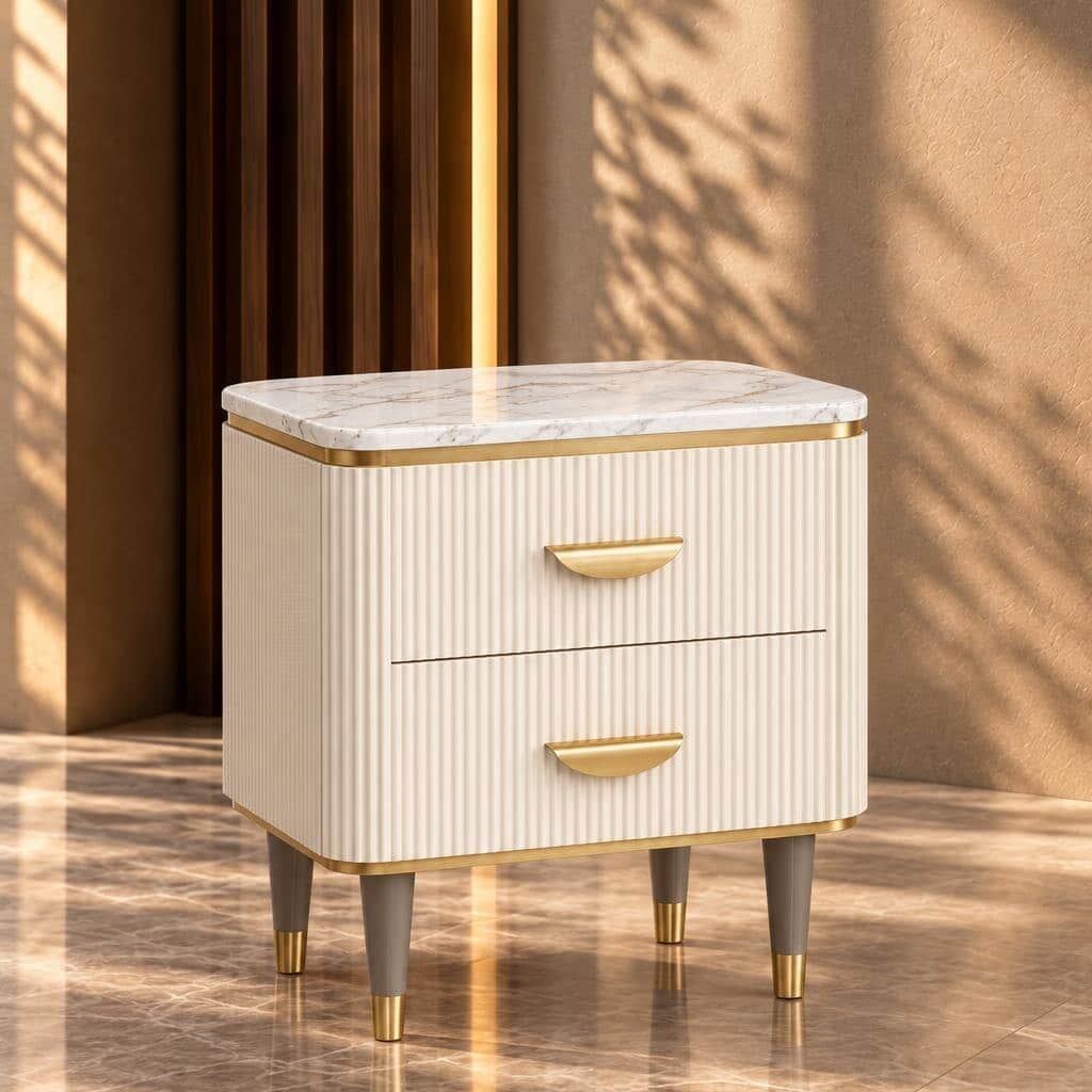 Nera Nightstand Set in bright room decor view