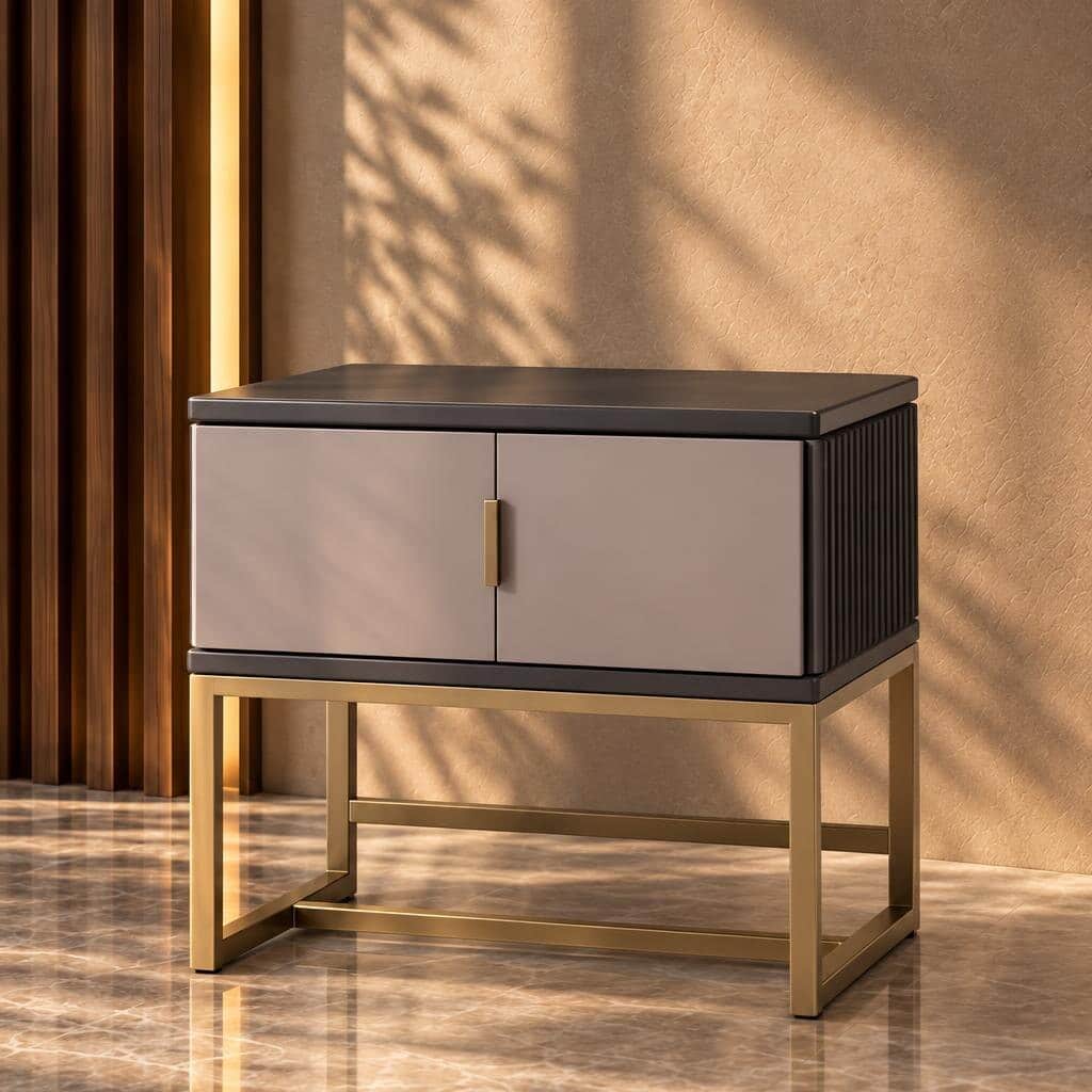 Venzora Nightstand Set in graceful room decor view