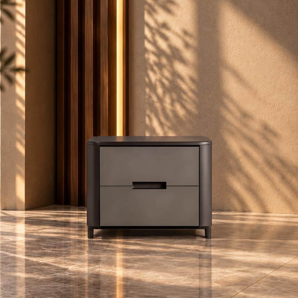 Calvento Nightstand Set in contemporary side storage view