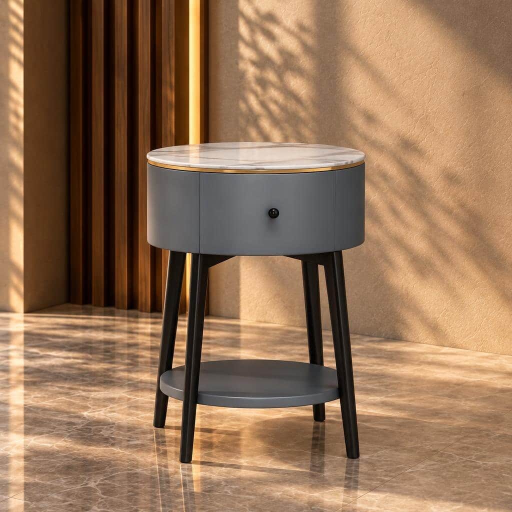 Ravo Nightstand Set in warm compact room setup