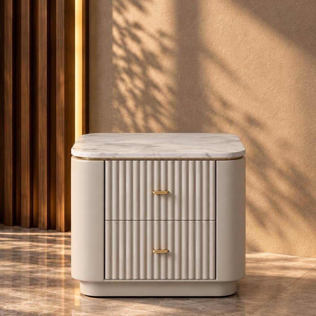 Rixo Nightstand Set in comfortable bedside view