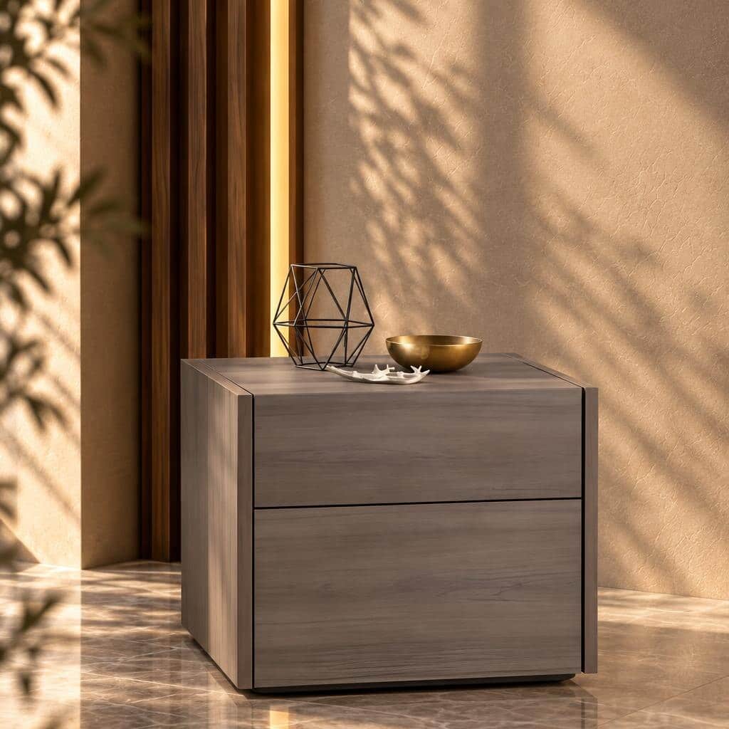 Monzaro Nightstand Set in fresh storage display