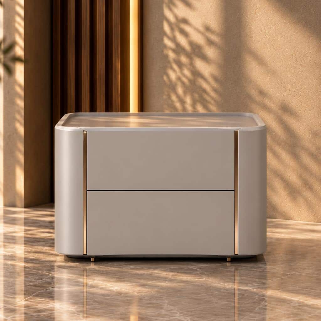 Allo Nightstand Set in refined clean layout