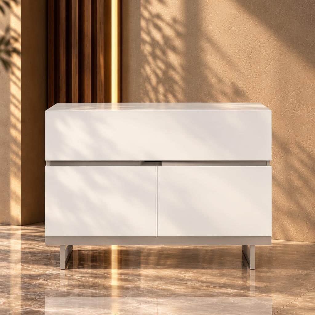 Nortrio Nightstand Set in sleek decor corner