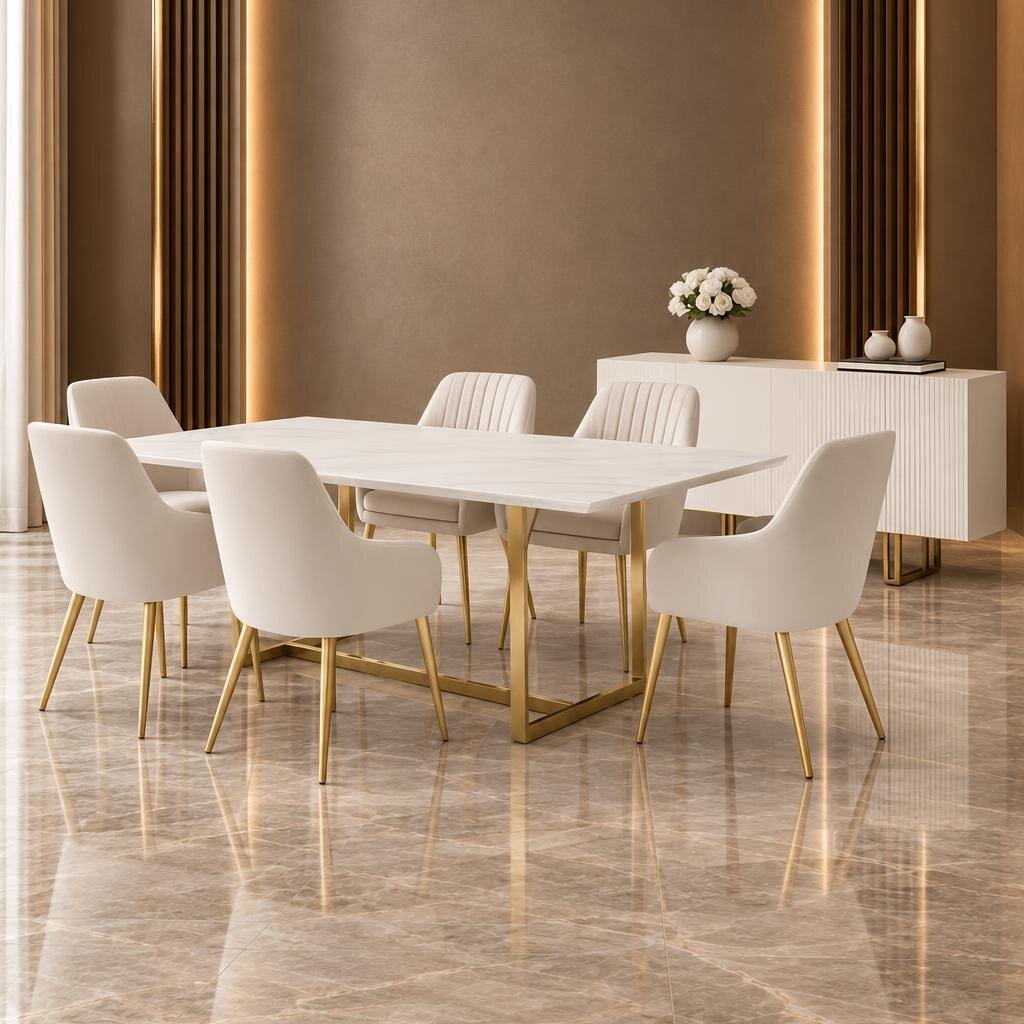Ovelia Dining Room Set main view for elegant dining spaces