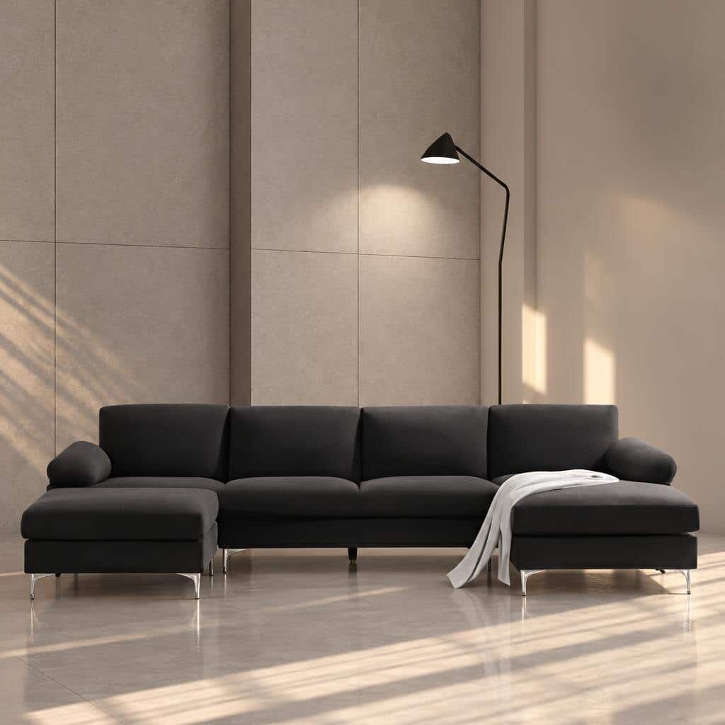 Hynzo L Shape front view for modern L Shape living room furniture