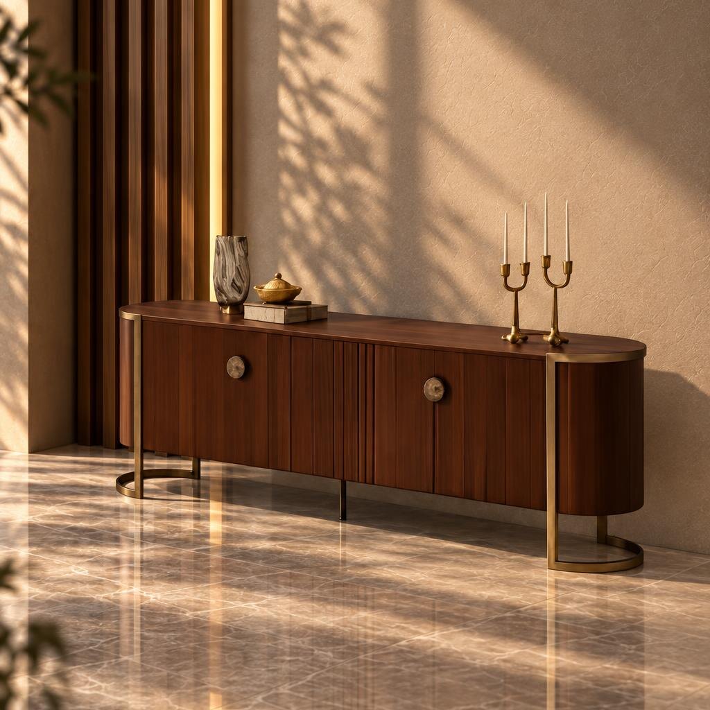Rira Buffet with a side profile for a modern dining area