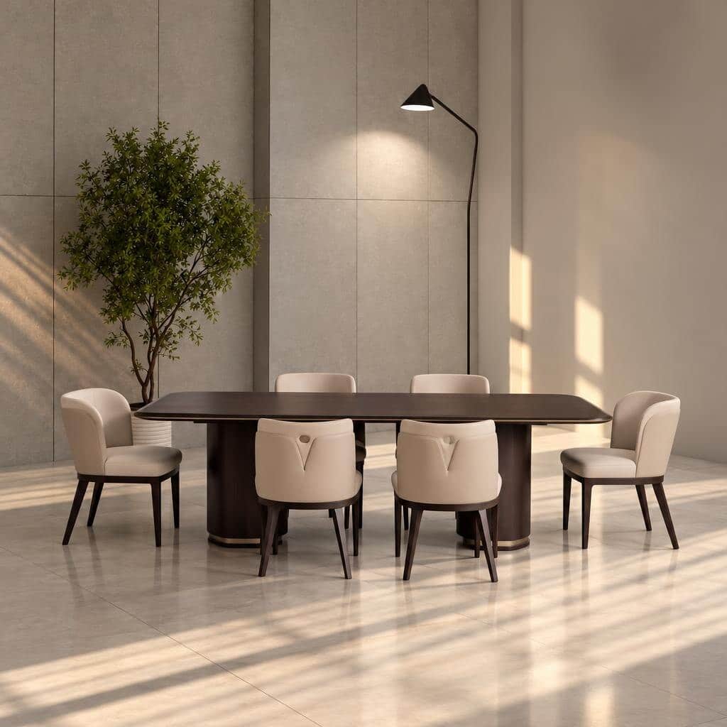 Dining Room Set presentation view for elegant dining spaces Front