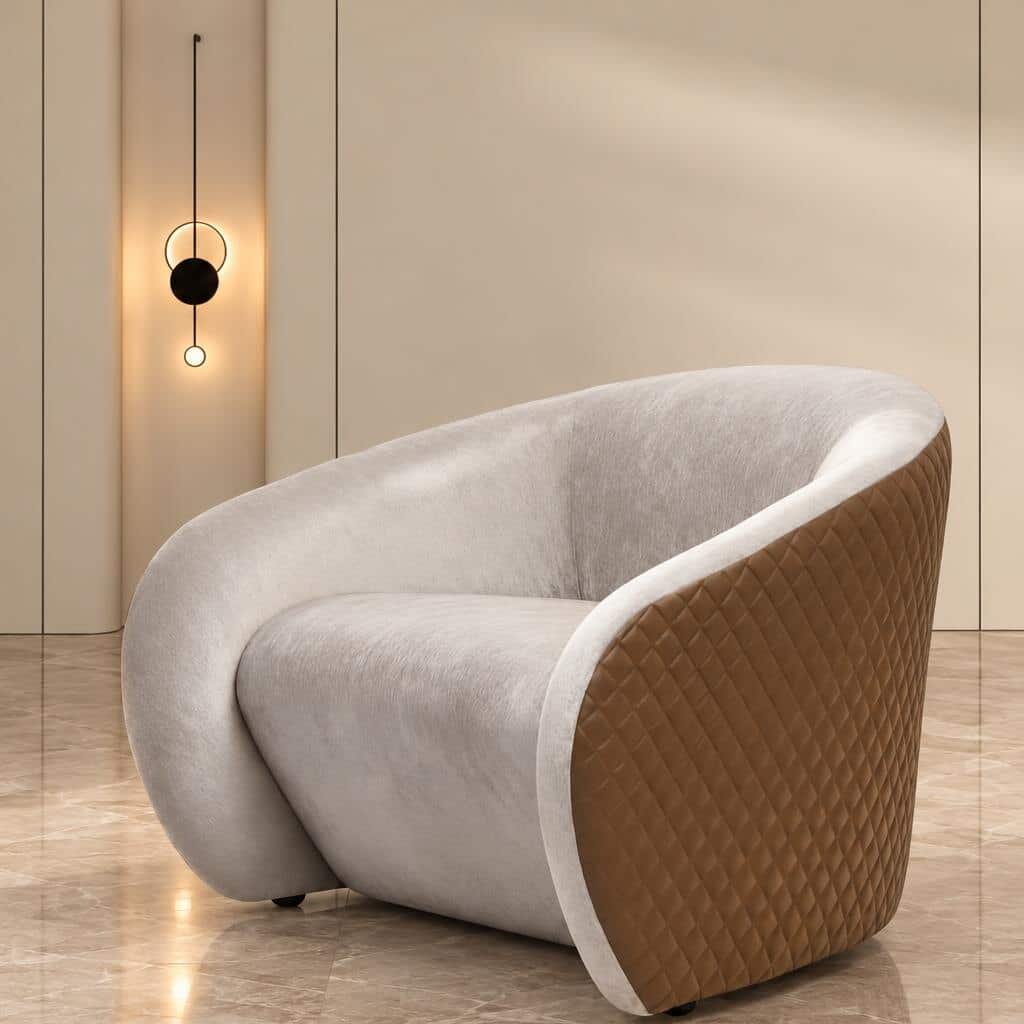 Arch Living Chair detail view for elegant room decor