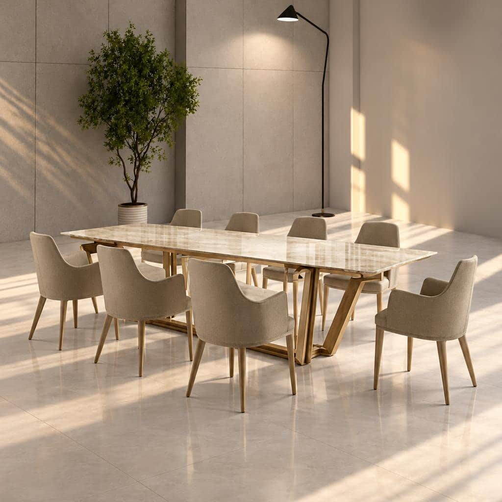 Plush Dining Table and Chairs