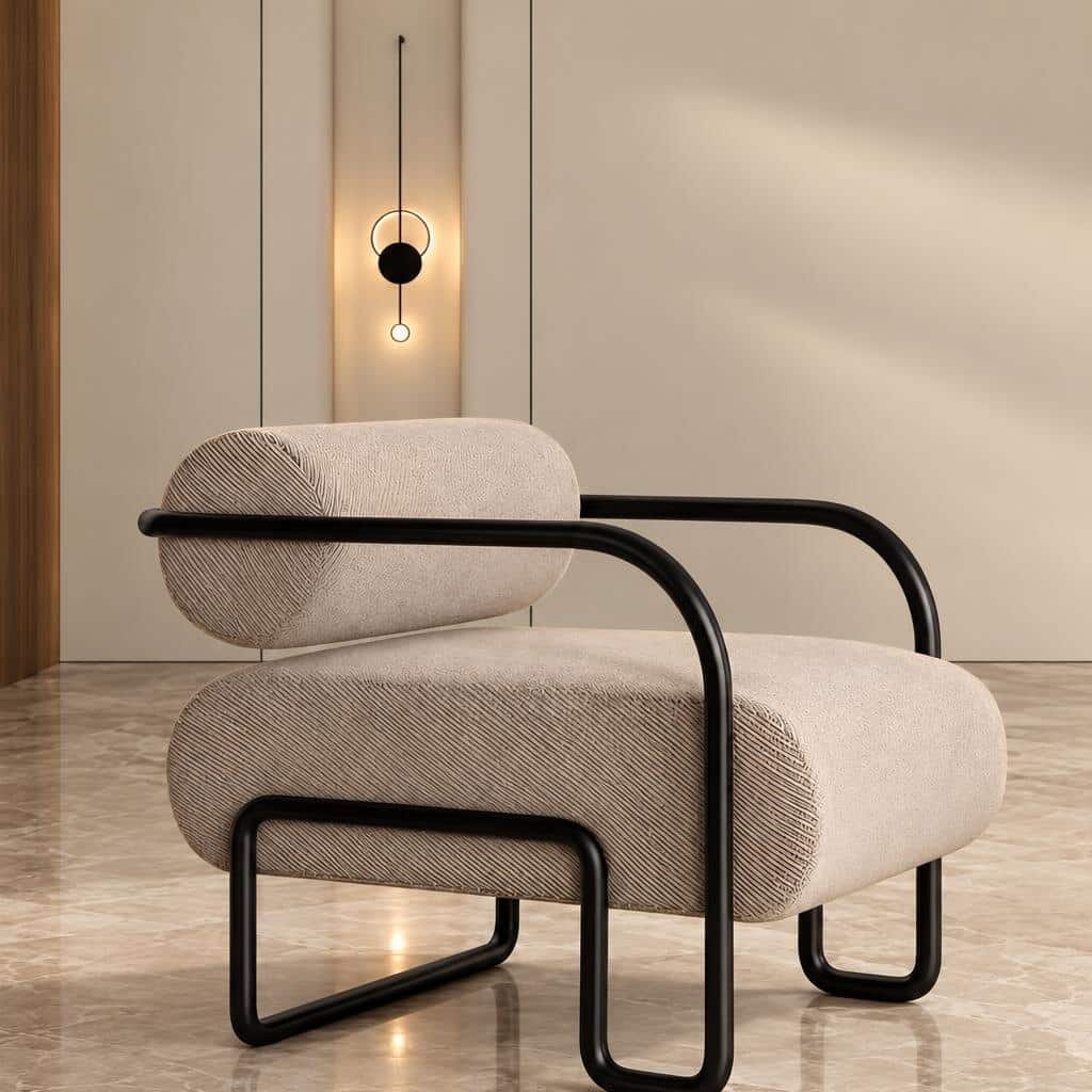 Arkon Living Chair angled view for elegant room decor