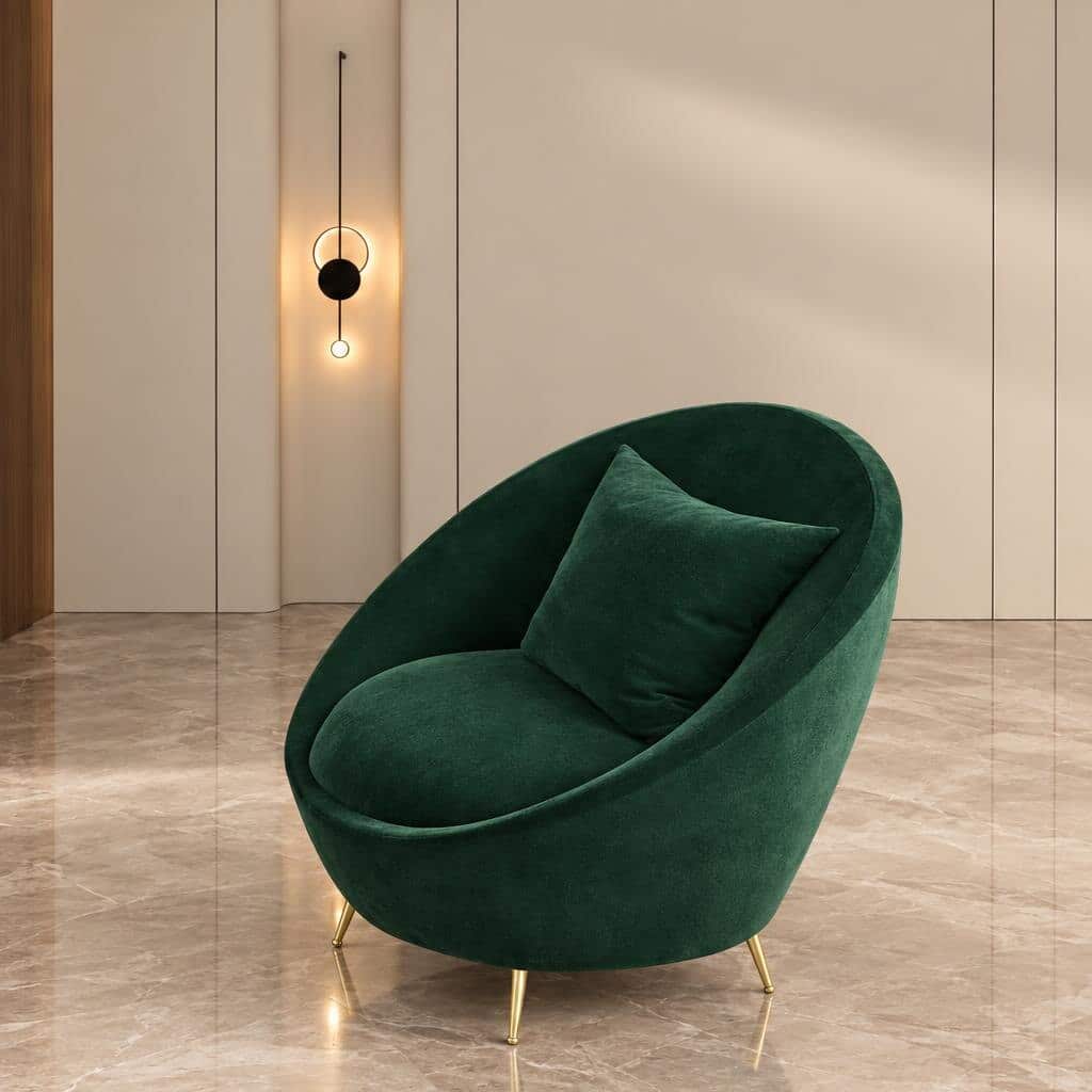 Kora Living Chair front view for refined home seating