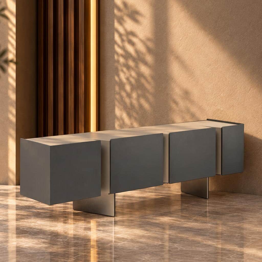 Pira Buffet displayed with a main display for elegant dining spaces