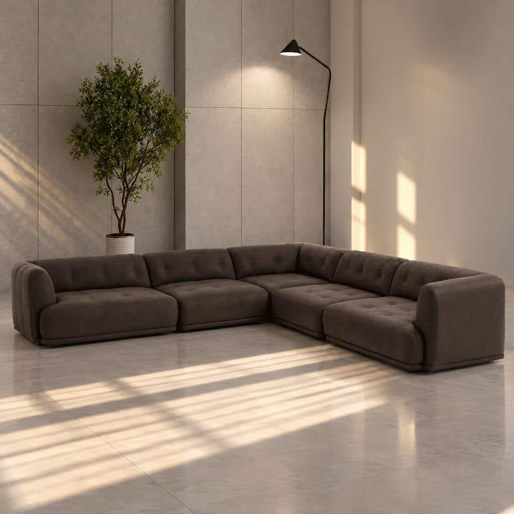 Maros L Shape L shaped sofa detail view for comfortable living spaces